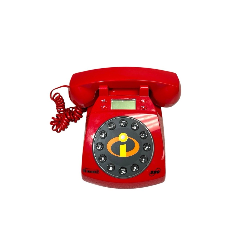 Disney Pixar - SBC‎ The Incredibles Telephone Red  Disney Phone Untested